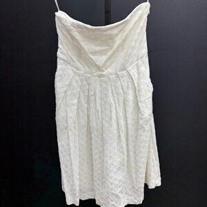 Gap Strapless Eyelet Lace White Mini Cotton Dress